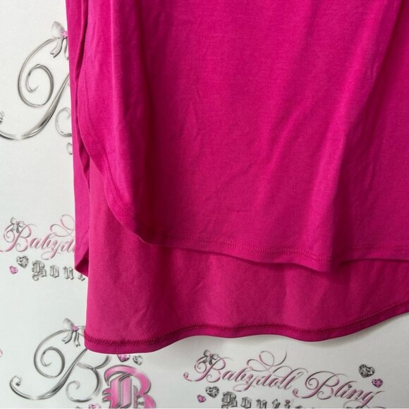 Tribal tank top Vneck flowy comfy bright Fuchsia V-Neck Tank Top - Picture 3 of 8